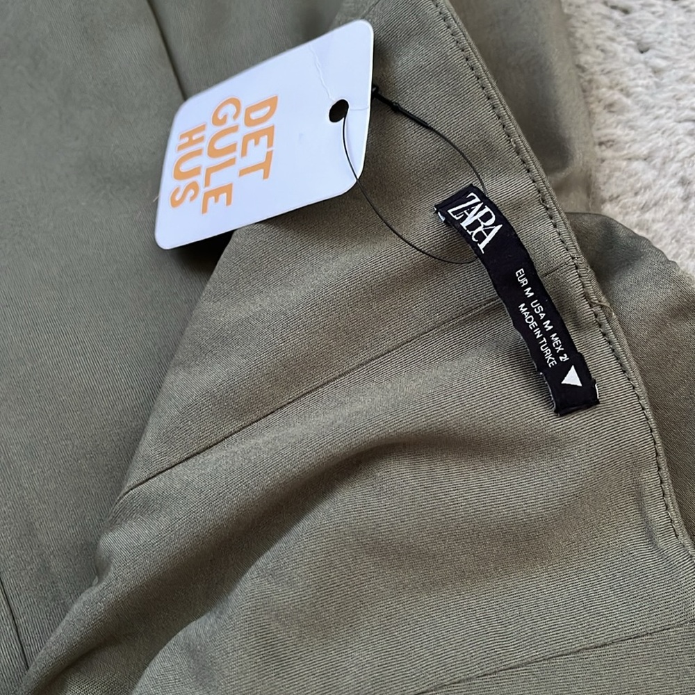 Zara Olive Strapless Top with Zipper - Picture 7 of 9